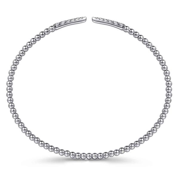 Gabriel & Co 14K White Gold Diamond Bangle – Bujukan Collection, Size 5.50 Image 3 Bradley's Jewelers Jacksonville, NC