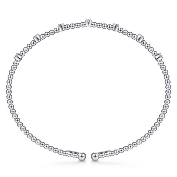 Gabriel & Co 14K White Gold Diamond Bangle – Bujukan Collection, Size 5.75 Image 3 Bradley's Jewelers Jacksonville, NC