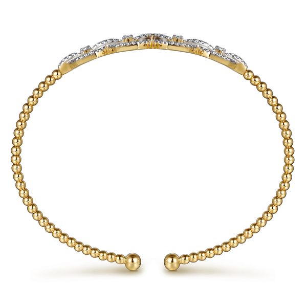 Gabriel & Co 14K Yellow Gold Diamond Bangle – Bujukan Collection Image 3 Bradley's Jewelers Jacksonville, NC
