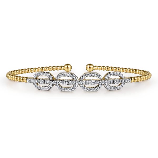 Gabriel & Co 14K Yellow Gold Diamond Bangle – Bujukan Collection Bradley's Jewelers Jacksonville, NC