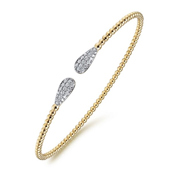 Gabriel & Co 14K Yellow Gold Diamond Bangle – Bujukan Collection, Size 5.5 Image 2 Bradley's Jewelers Jacksonville, NC