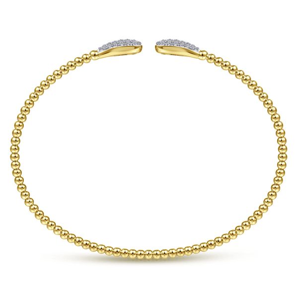 Gabriel & Co 14K Yellow Gold Diamond Bangle – Bujukan Collection, Size 5.5 Image 3 Bradley's Jewelers Jacksonville, NC