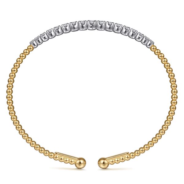 Gabriel & Co 14K White & Yellow Gold Diamond Bangle – Bujukan Collection Image 3 Bradley's Jewelers Jacksonville, NC