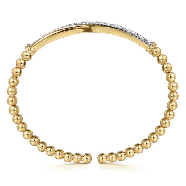 Gabriel & Co 14K Yellow Gold Diamond Bangle – Bujukan Collection Image 3 Bradley's Jewelers Jacksonville, NC