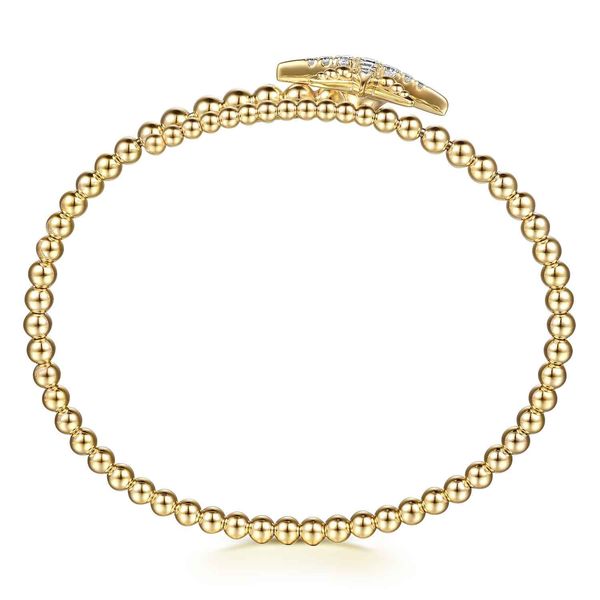 Gabriel & Co 14K Yellow Gold Diamond Bangle – Bujukan Collection Image 3 Bradley's Jewelers Jacksonville, NC
