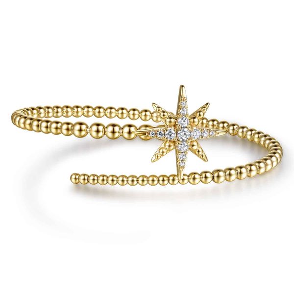 Gabriel & Co 14K Yellow Gold Diamond Bangle – Bujukan Collection Bradley's Jewelers Jacksonville, NC