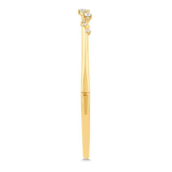 14K Yellow Gold Valina Diamond Bangle Bracelet 0.50Ctw Round Diamonds Image 2 Bradley's Jewelers Jacksonville, NC