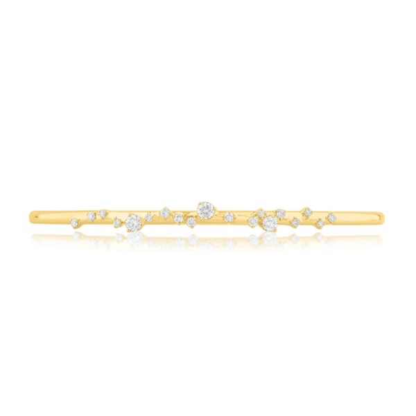 14K Yellow Gold Valina Diamond Bangle Bracelet 0.50Ctw Round Diamonds Image 3 Bradley's Jewelers Jacksonville, NC