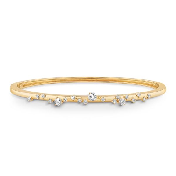 14K Yellow Gold Valina Diamond Bangle Bracelet 0.50Ctw Round Diamonds Bradley's Jewelers Jacksonville, NC