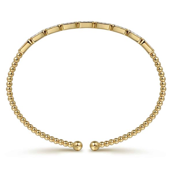 Gabriel & Co 14K Yellow Gold Diamond Bangle – Bujukan Collection Image 3 Bradley's Jewelers Jacksonville, NC