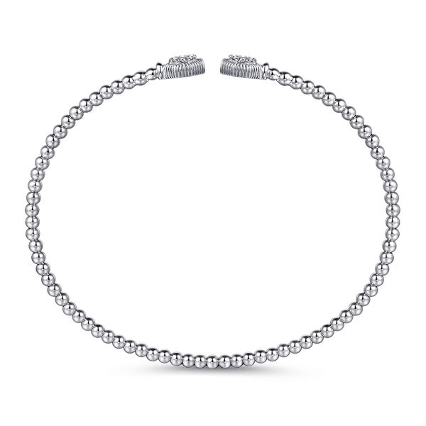 Gabriel & Co 14K White Gold Bujukan Diamond Hexagon Split Bangle – Bujukan Collection Image 3 Bradley's Jewelers Jacksonville, NC