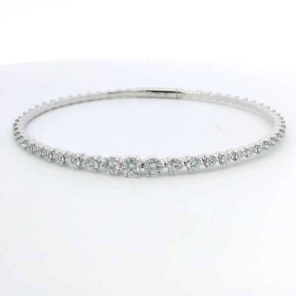 18K White Gold 2.00 CTW Diamond Flex Bracelet Bradley's Jewelers Jacksonville, NC