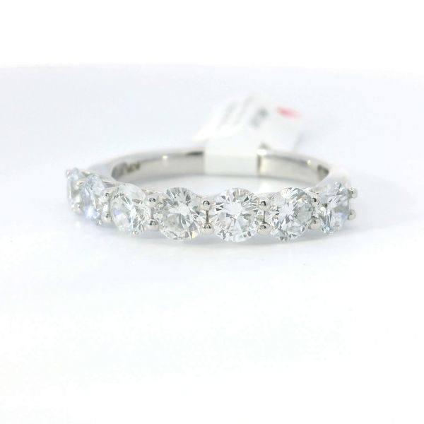 14K White Gold Trellis Lab Grown Diamond Band | 1.50 CTW Round Diamonds Image 2 Bradley's Jewelers Jacksonville, NC
