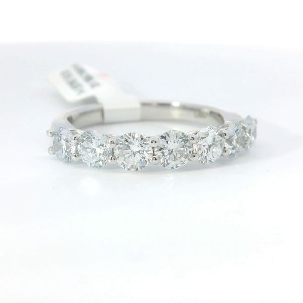 14K White Gold Trellis Lab Grown Diamond Band | 1.50 CTW Round Diamonds Image 3 Bradley's Jewelers Jacksonville, NC