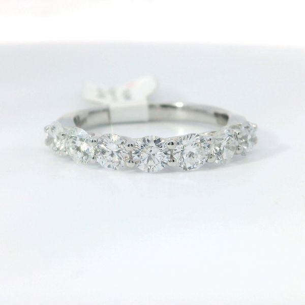 14K White Gold Trellis Lab Grown Diamond Band | 1.50 CTW Round Diamonds Bradley's Jewelers Jacksonville, NC