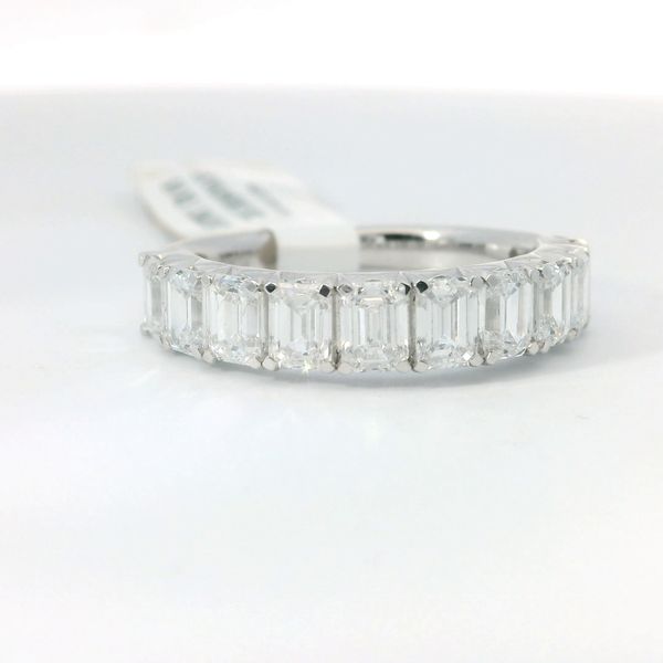 14K White Gold Emerald Cut Lab Grown Diamond Band 2.00ctw Image 2 Bradley's Jewelers Jacksonville, NC
