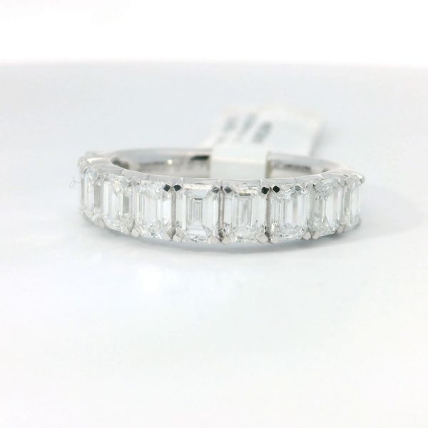 14K White Gold Emerald Cut Lab Grown Diamond Band 2.00ctw Image 3 Bradley's Jewelers Jacksonville, NC
