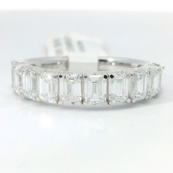 14K White Gold Emerald Cut Lab Grown Diamond Band 2.00ctw Bradley's Jewelers Jacksonville, NC