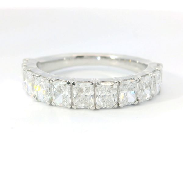 14K White Gold Lab Grown Diamond Band with 1.65 CTW Radiant Diamonds Image 3 Bradley's Jewelers Jacksonville, NC