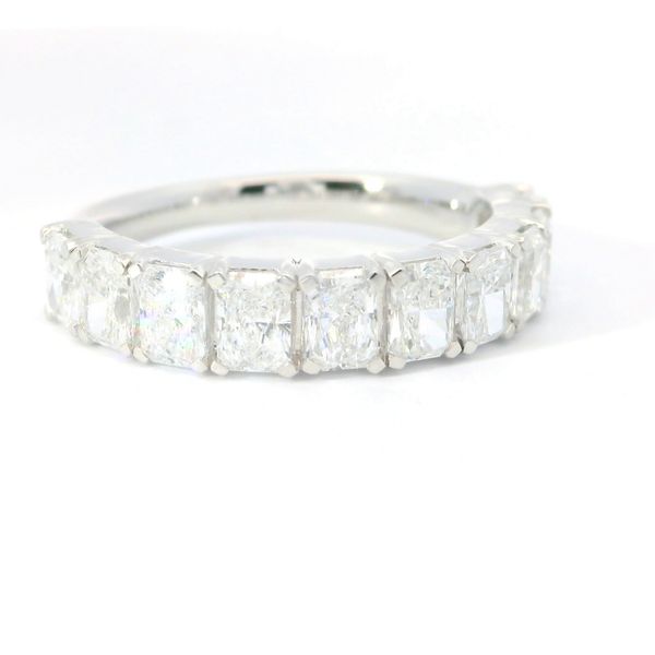 14K White Gold Lab Grown Diamond Band with 2.00 CTW Radiant Diamonds Image 2 Bradley's Jewelers Jacksonville, NC
