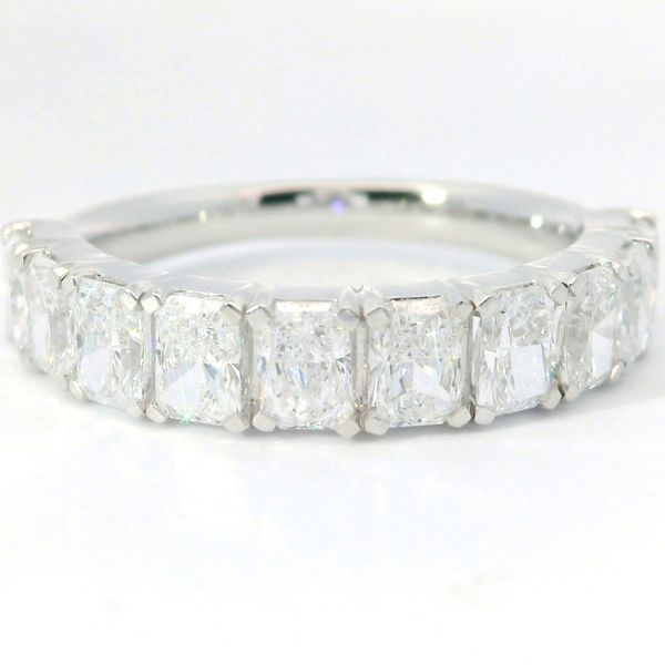 14K White Gold Lab Grown Diamond Band with 2.00 CTW Radiant Diamonds Bradley's Jewelers Jacksonville, NC