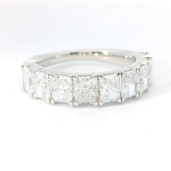 14K White Gold Lab Grown Diamond Band with 2.25 CTW Radiant Diamonds Image 2 Bradley's Jewelers Jacksonville, NC