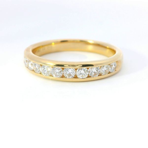 14K Yellow Gold Lab-Grown Diamond Channel Fashion Ring (0.50 CTW) Image 2 Bradley's Jewelers Jacksonville, NC