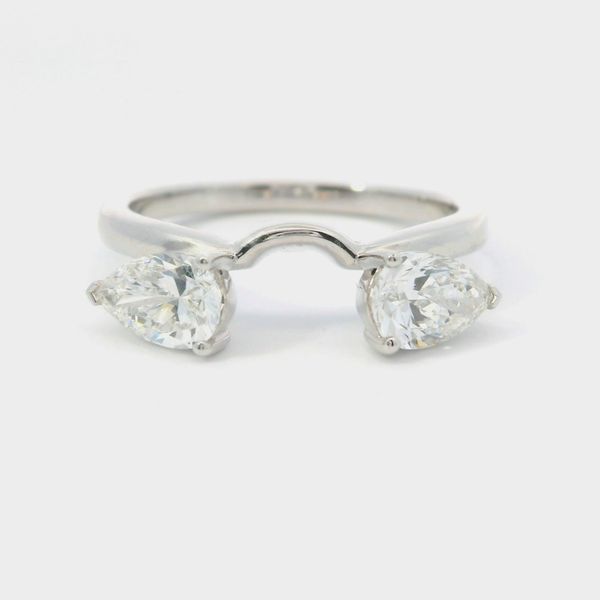 14K White Gold Laboratory Grown Pear Diamond Wrap Bands | 1.00CTW Bradley's Jewelers Jacksonville, NC