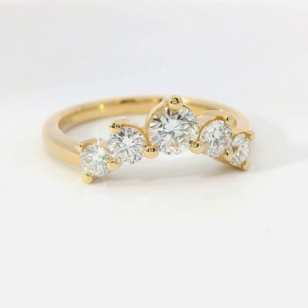 14K Yellow Gold Lab-Grown Diamond Curved Band Image 3 Bradley's Jewelers Jacksonville, NC