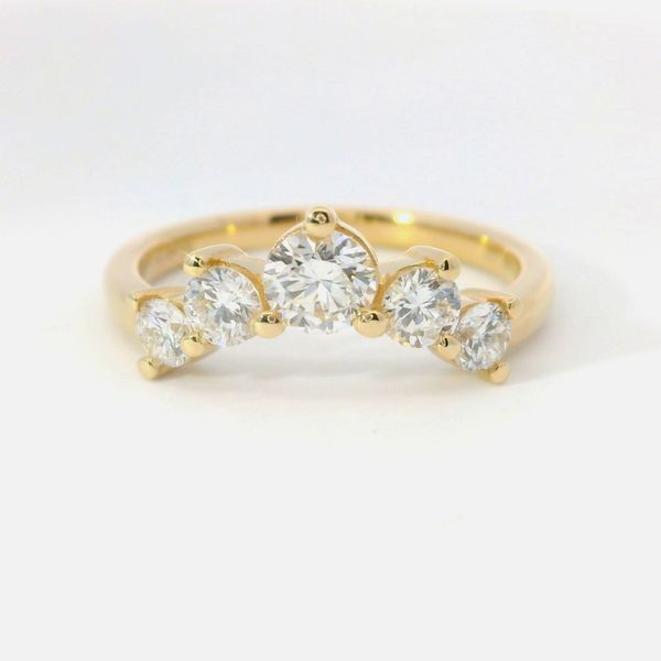 14K Yellow Gold Lab-Grown Diamond Curved Band Bradley's Jewelers Jacksonville, NC