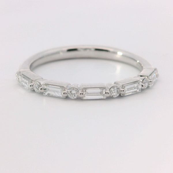 14K White Gold Lab Grown Diamond Band | 0.33 CTW Multi Shape Diamonds Bradley's Jewelers Jacksonville, NC