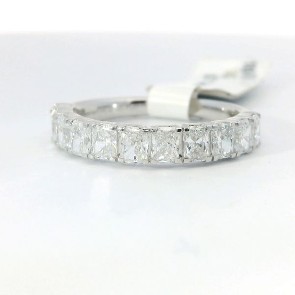 14K White Gold Lab Grown Diamond Jewelry with 1.10 CTW Radiant Diamonds Image 3 Bradley's Jewelers Jacksonville, NC