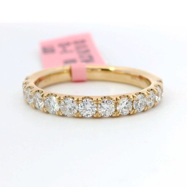 14K Yellow Gold Round Lab Grown Diamond Semi-Eternity Band 0.75ctw Bradley's Jewelers Jacksonville, NC