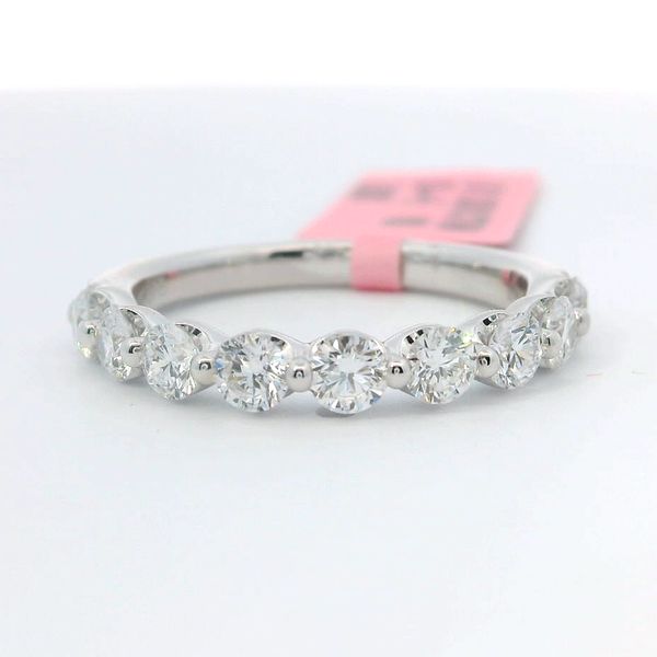 14K White Gold Round Lab Grown Diamond Band 1.00ctw Bradley's Jewelers Jacksonville, NC