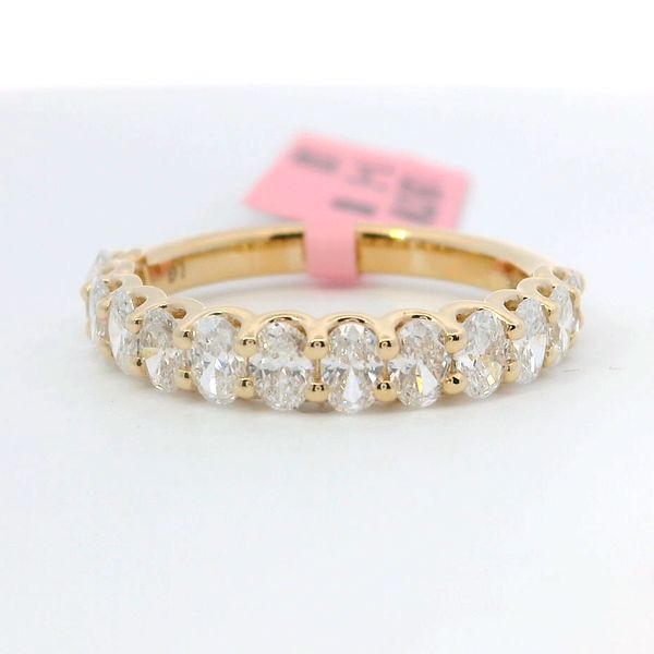 14K Yellow Gold Oval Lab Grown Diamond Shared Prong Band 1.25ctw Bradley's Jewelers Jacksonville, NC