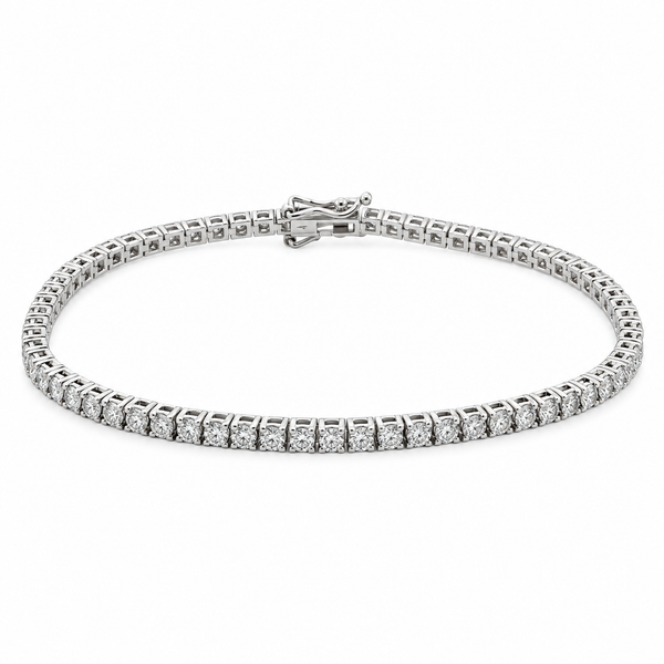 14K White Gold Lab-Grown Diamond Tennis Bracelet 3.00 CTW Bradley's Jewelers Jacksonville, NC