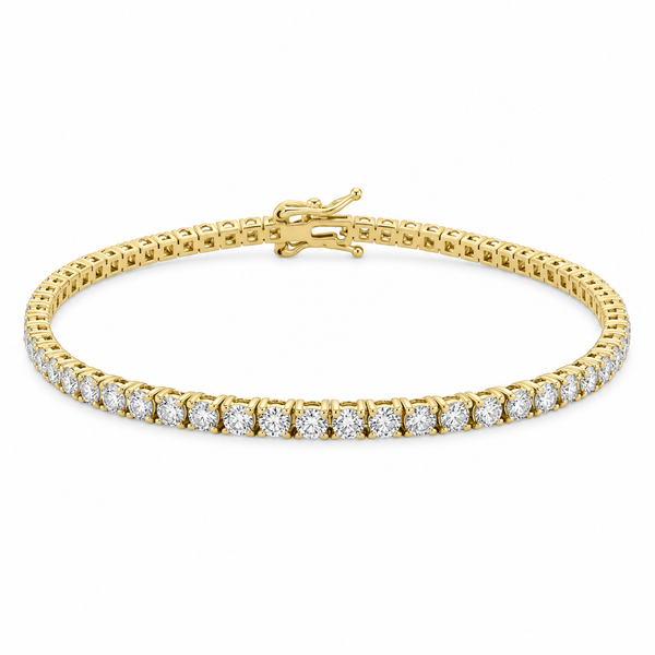 14K Yellow Gold Lab-Grown Diamond Tennis Bracelet 3.00 CTW Bradley's Jewelers Jacksonville, NC