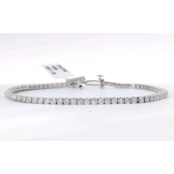 White 14 Karat Tennis Laboratory Grown Diamond Bracelets With = 3.00Twt Round F Vs2 Diamonds Bradley's Jewelers Jacksonville, NC