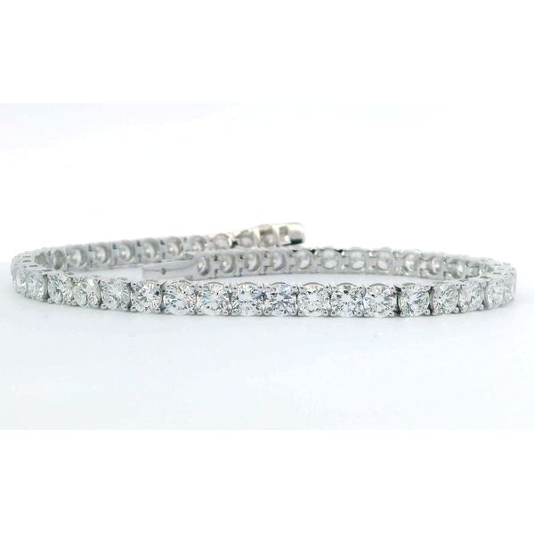 White 14 Karat Tennis Laboratory Grown Diamond Bracelets With = 10.00Twt Round E/F Vs2 Diamonds Bradley's Jewelers Jacksonville, NC