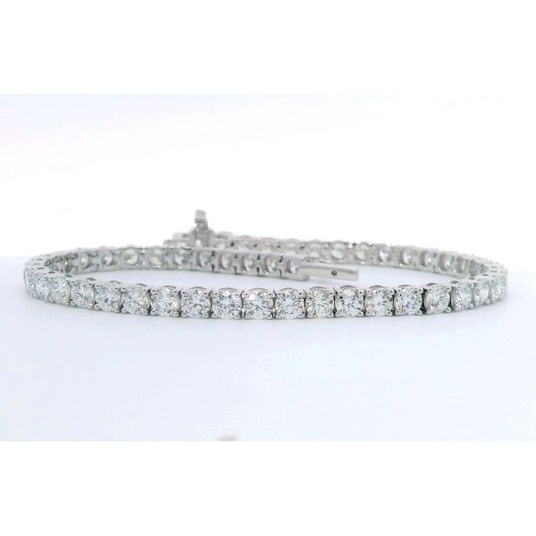 White 14 Karat Tennis Laboratory Grown Diamond Bracelets With = 7.00Twt Round E/F Vs2 Diamonds Bradley's Jewelers Jacksonville, NC