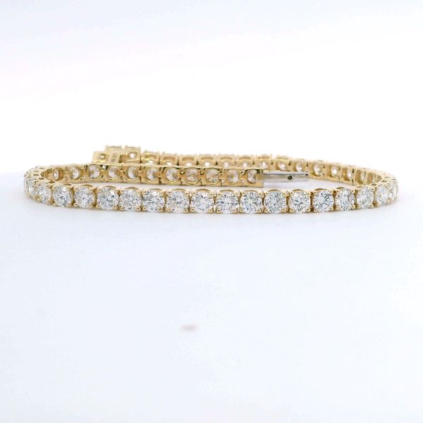 Yellowt 14 Karat Tennis Laboratory Grown Diamond Bracelets With = 7.00Twt Round E/F Vs2 Diamonds Bradley's Jewelers Jacksonville, NC