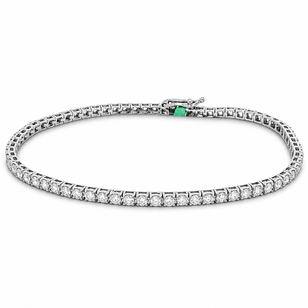 14K White Gold Lab-Grown Diamond Tennis Bracelet 3.00 CTW Bradley's Jewelers Jacksonville, NC