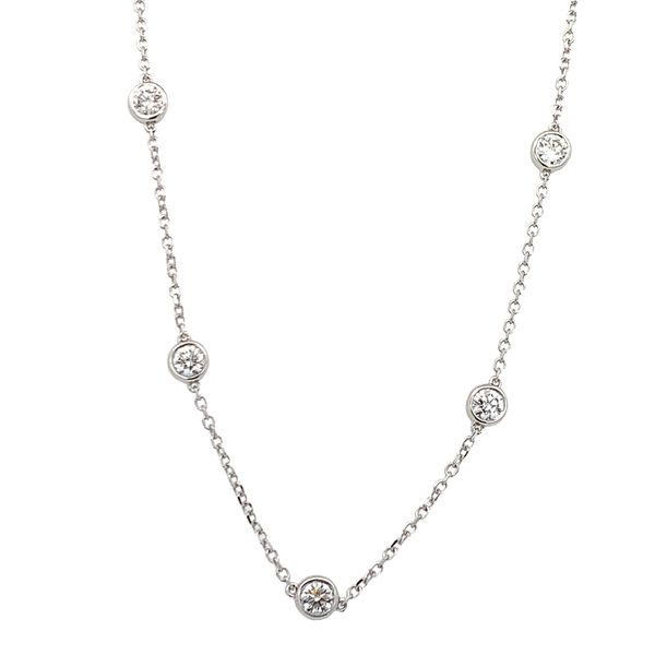 14K White Gold Lab-Grown Diamond By The Yard Necklace (1.00 CTW, 18