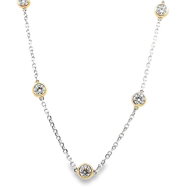 14K White Gold Lab-Grown Diamond By The Yard Necklace (2.00 CTW, 18