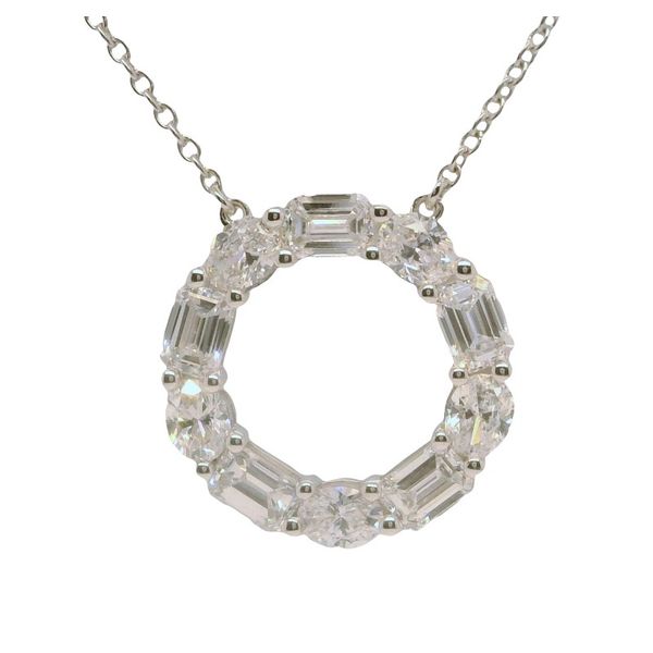 14K White Gold Lab Grown Diamond Pendant 2.00CTW Bradley's Jewelers Jacksonville, NC
