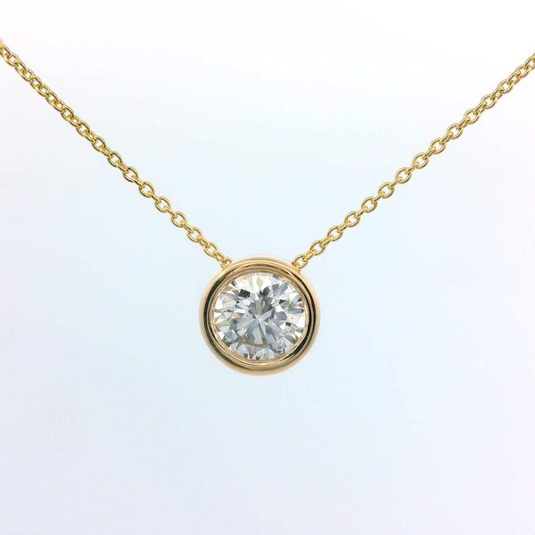 14K Yellow Gold 0.50 Carat Lab Grown Diamond Bezel Set Solitaire Bradley's Jewelers Jacksonville, NC