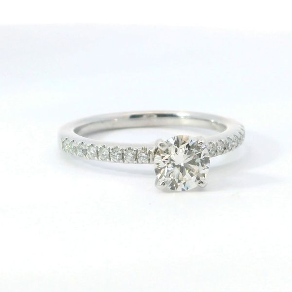 14K White Gold Round Lab Grown Diamond Ring 0.97 CTW Image 2 Bradley's Jewelers Jacksonville, NC