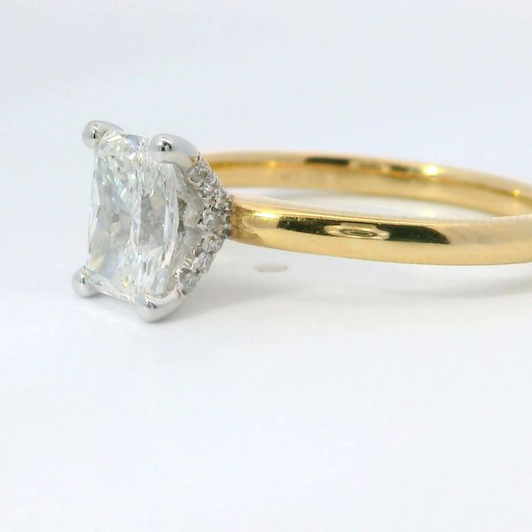 14K Yellow Gold Lab-Grown Radiant Diamond Bridal Ring (1.11 CT) Image 3 Bradley's Jewelers Jacksonville, NC