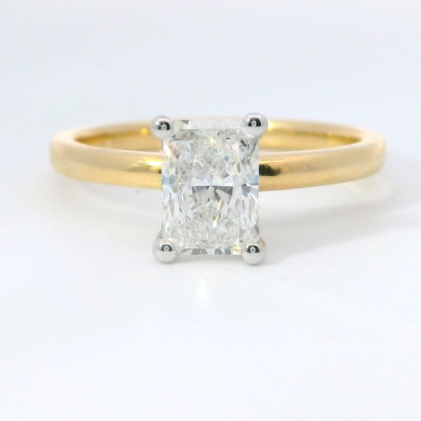 14K Yellow Gold Lab-Grown Radiant Diamond Bridal Ring (1.11 CT) Bradley's Jewelers Jacksonville, NC