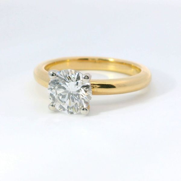 Lab Grown Diamond Solitaire Ring 14K White Gold – 1.50 Ct Round D VS2 Image 3 Bradley's Jewelers Jacksonville, NC